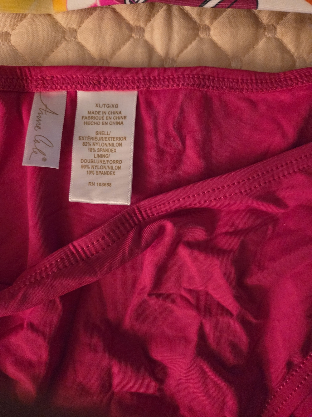 Anne Cole Bright Pink Bikini Bottom and Sundazed Multi-Colored Top